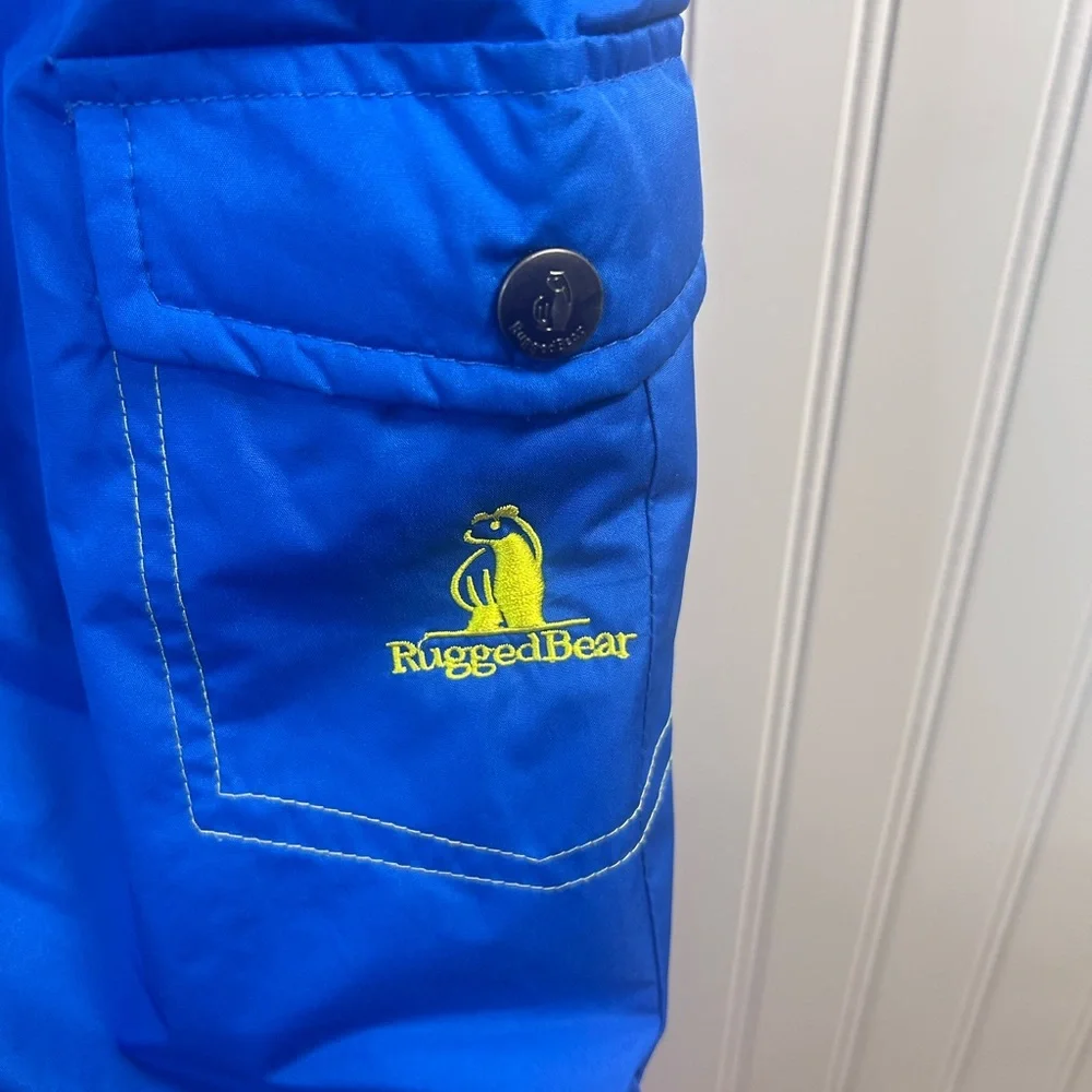 Rugged Bear Boys Blue Snowsuit - Size 7 - Insulated Winter One-Piece. Used